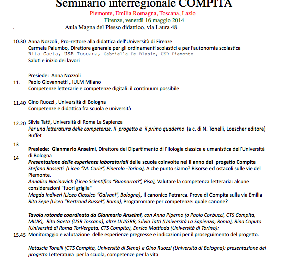Secondo Seminario interregionale Nord