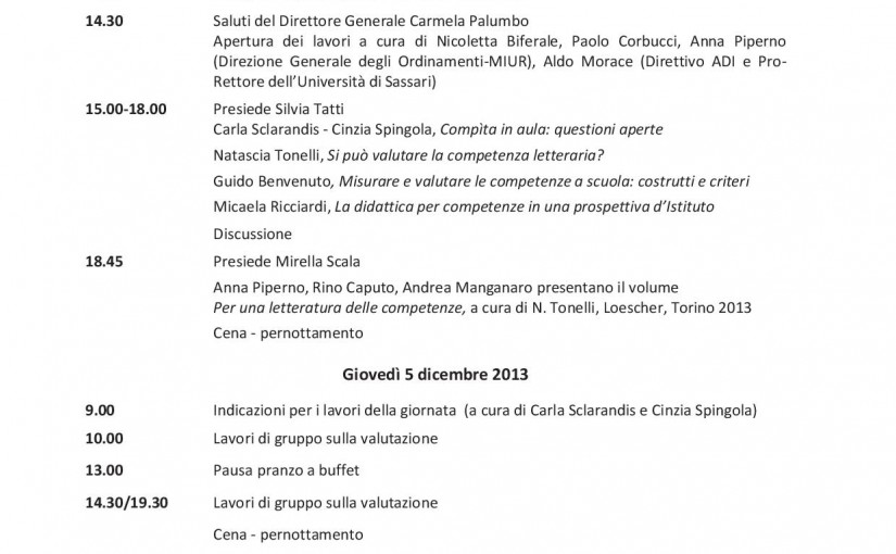 Secondo seminario nazionale