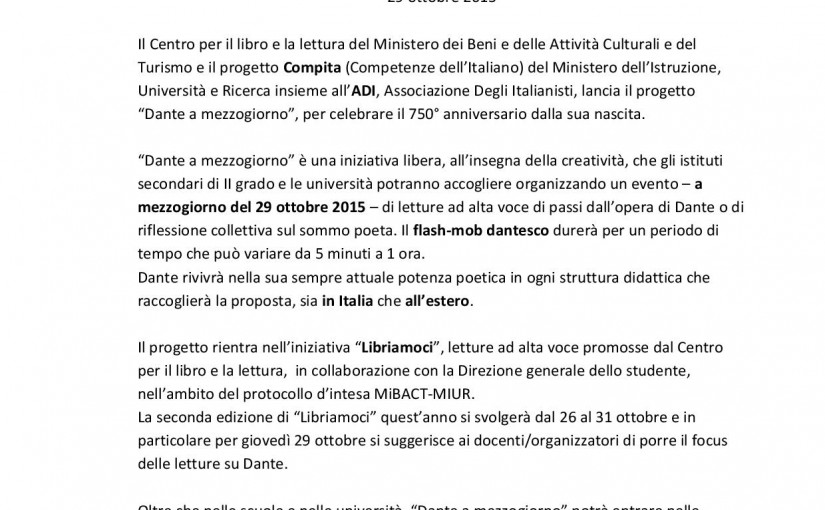 Dante a mezzogiorno