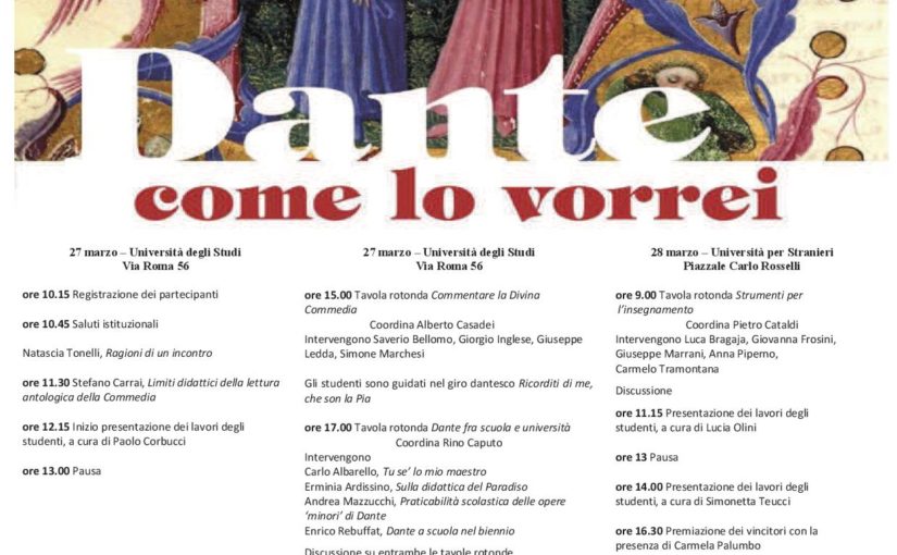 Siena, Dante come lo vorrei: un convegno e un concorso