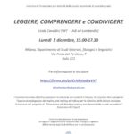 locandina corso reading 2 dicembre